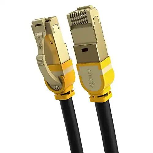 FIBBR Cat 8 Ethernet-Kabel 40Gbps 2000MHz für Router und PC