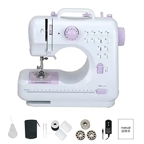 Mini-Nähmaschine Letcart 505A mit 12 Stichen für Anfänger und Profis