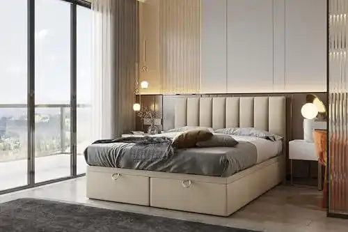 Bett 180×200 Trada Boxspringbett Bond mit Matratze und Bettkasten