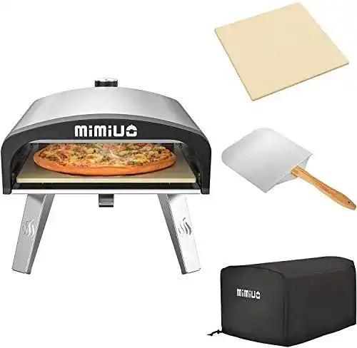 Mimiuo Gas Pizzaofen für Outdoor mit Pizzastein und Pizzaschaufel