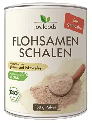 Flohsamenschalenpulver von joy.foods – Bio, fein gemahlen, 150 g