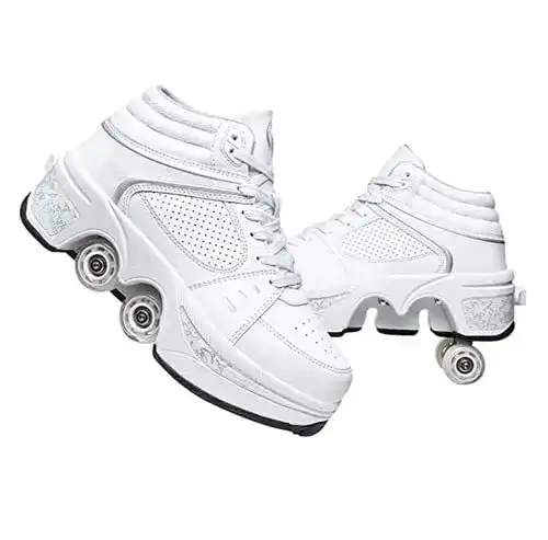 Rollschuhe mit LED-Beleuchtung und verstellbaren Rollen