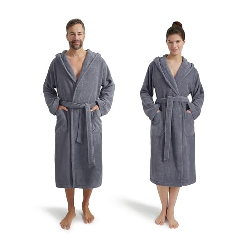 Bademantel Unisex Möve Superwuschel Kapuzenmantel Größe XL Stone
