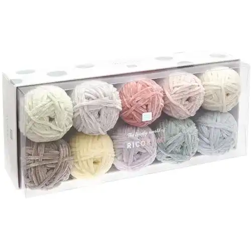 Chenille-Wolle Rico Design Ricorumi Set 10er Nilli Nilli Pastel