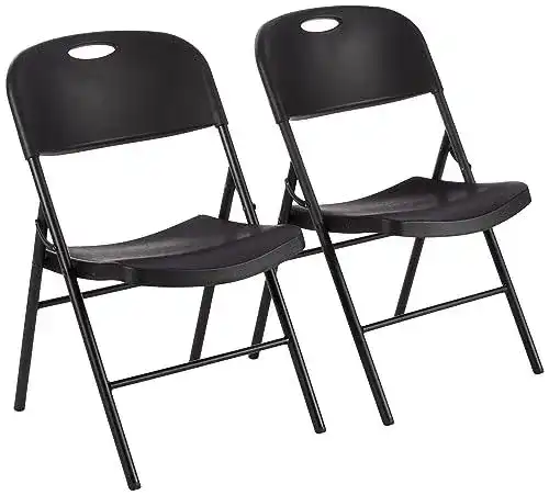 Klappstuhl Amazon Basics Klappbarer Kunststoffstuhl mit 157,5 kg Tragkraft