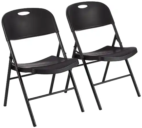 Klappstuhl Amazon Basics Klappbarer Kunststoffstuhl mit 157,5 kg Tragkraft