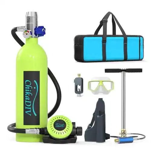 Mini-Tauchflasche Chikadiv 1L Sauerstofftank für Taucher