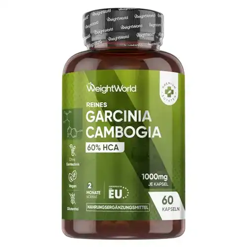 Garcinia Cambogia Fruchtextrakt von WeightWorld, 1000mg pro Kapsel