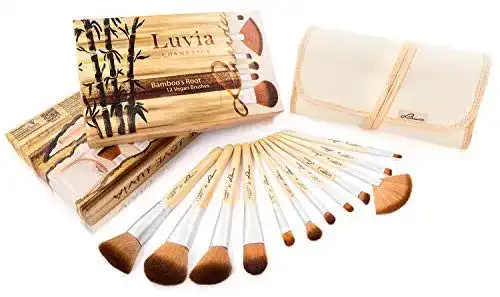 Luvia Pinsel Set für vegane Kosmetik mit 12 Make-Up Pinseln