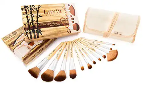 Luvia Pinsel Set für vegane Kosmetik mit 12 Make-Up Pinseln