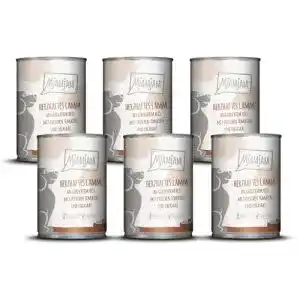 MjAMjAM Premium Nassfutter für Hunde – Fruchtiges Lamm mit Reis und Tomaten