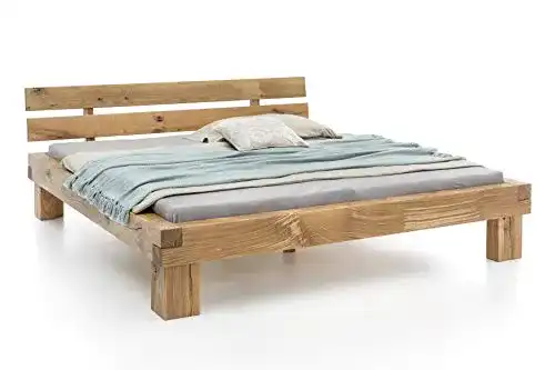 Massivholzbett aus Wildeiche von Woodlive Design by Nature