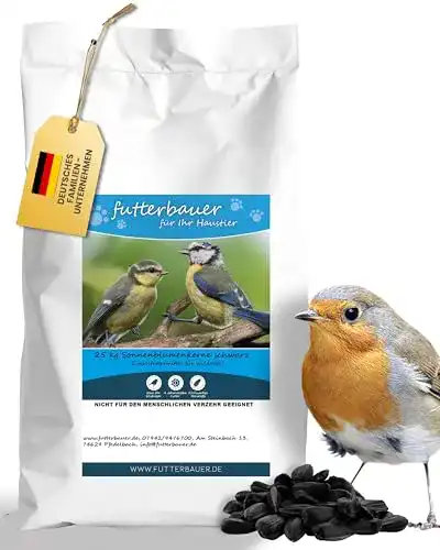 Vogelfutter Futterbauer Sonnenblumenkerne Schwarz 25 kg