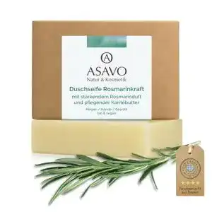 Haarseife ASAVO Premium Naturseife Rosmarin, handgemacht und vegan