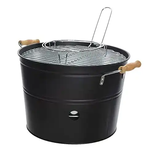 Grilleimer Kaemingk 73815 BBQ-Bucket aus mattschwarzem Eisen