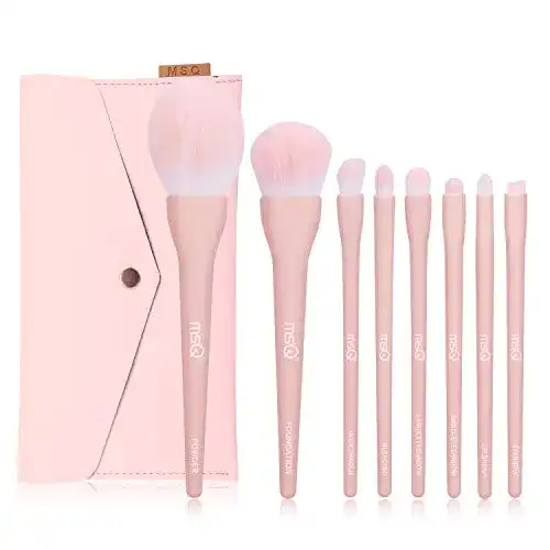 MSQ 8-teiliges Make-up Pinselset für Anfänger und Profis