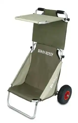 Strandwagen Eckla Beach Rolly Vert mit Aluminium-Rahmen