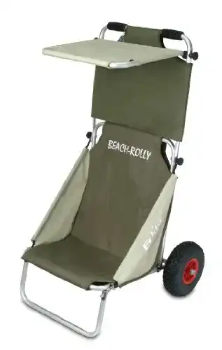 Strandwagen Eckla Beach Rolly Vert mit Aluminium-Rahmen