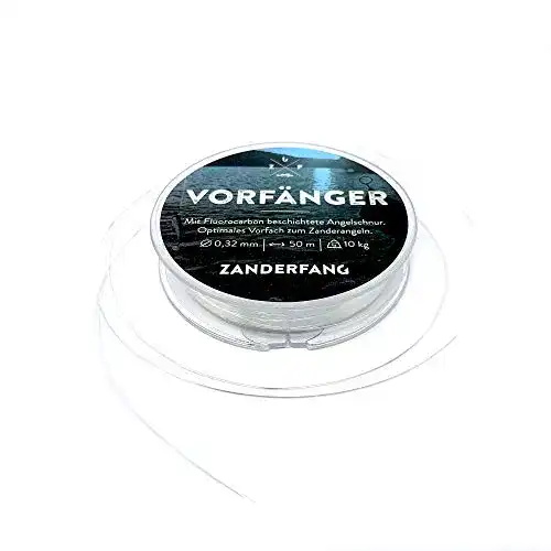 Fluorocarbon Vorfachschnur für Zanderangeln 0,32 mm, 50 m
