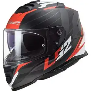 LS2 Storm II Nerve Motorradhelm in Matt Schwarz Rot