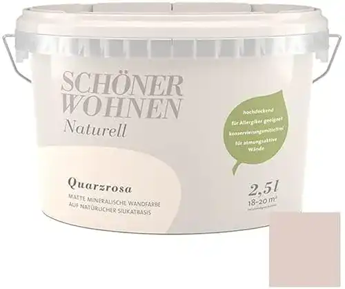 Schöner Wohnen Mineral-Wandfarbe in Quarzrosa 2,5 l