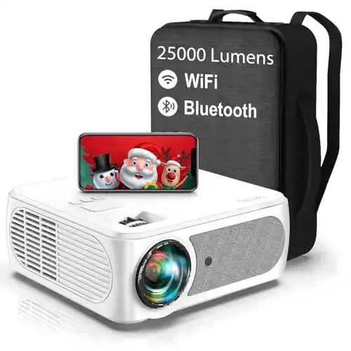 Toptro Beamer mit 25000 Lumen Full HD für Tageslichtprojektion