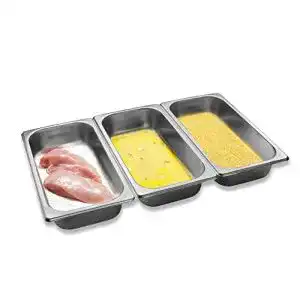 Edelstahl Panier-Set von Supremery, 3-teilig, für schnelles Panieren