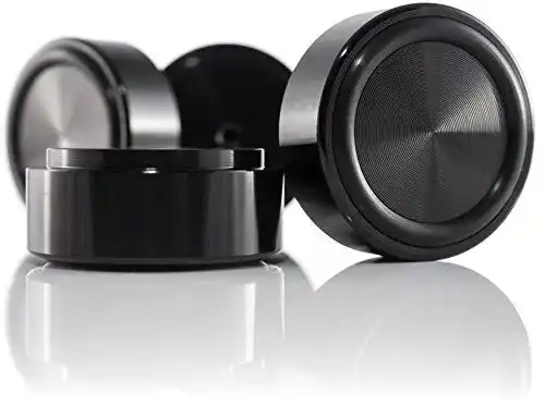 Lautsprecher-Absorber Hifi Lab Aluminium Füße 39×17 schwarz im Set