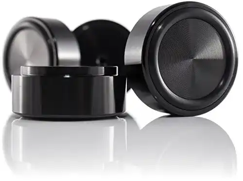 Lautsprecher-Absorber Hifi Lab Aluminium Füße 39×17 schwarz im Set