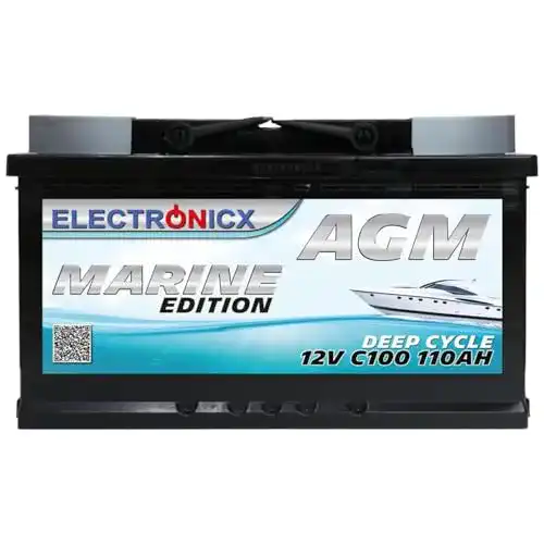 Solarbatterie Electronicx Premium 12V 110Ah AGM Batterie