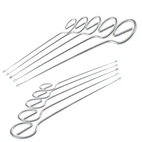 Schaschlikspieße aus Edelstahl 10er Set mit 210 mm Länge