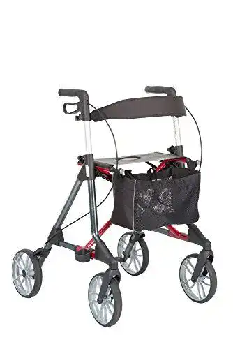 Rollator Russka Elan Classic in Anthrazit und Dunkelrot