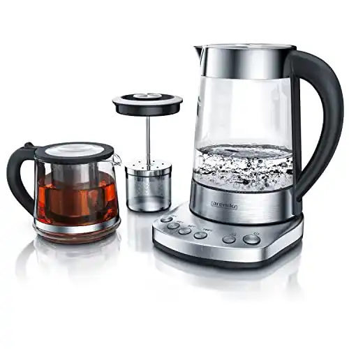 Teeautomat Arendo – Glas Wasserkocher mit Temperatureinstellung