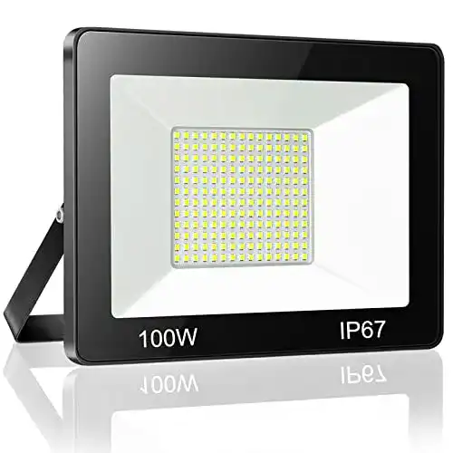 YIQIBRO 100W LED Strahler für Außenbereiche, IP67 wasserfest