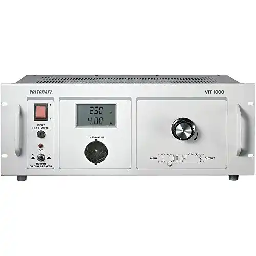 Trenntrafo Voltcraft VIT 1000 mit einstellbarem Spannungsbereich 1-250 V