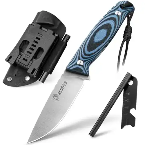 Nedfoss Hyenas Survival Messer 9 cm Full Tang für Outdoor Aktivitäten