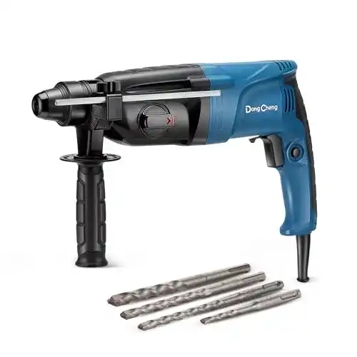 Bohrhammer SDS Plus Dong Cheng 800W mit 4 Bohrern und 2,8 J Schlagenergie