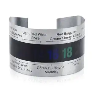Weinthermometer Herchr Edelstahl mit Clip und LCD-Anzeige