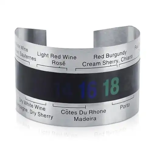 Weinthermometer Herchr Edelstahl mit Clip und LCD-Anzeige
