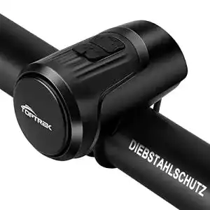 Fahrradhupe Toptrek Elektrische Fahrradklingel mit Diebstahlalarm