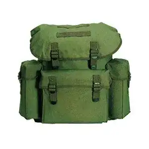 Mil-Tec Rucksack 14020001 in Oliv mit Kordelzug und Außentaschen