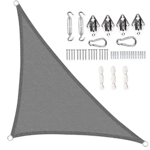 Sonnensegel Dreieck WOLTU 3x3x4,25m aus HDPE für Sonnenschutz