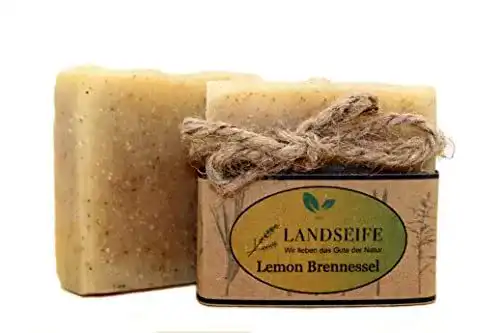 Naturseife Landseife mit Zitrone und Brennnessel – Handgefertigte Bio-Qualität