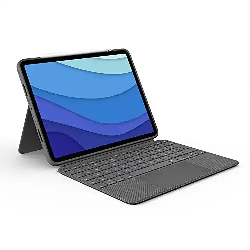 Logitech Tablet Keyboard für iPad Pro 11 Zoll, Grau, Tastatur-Case