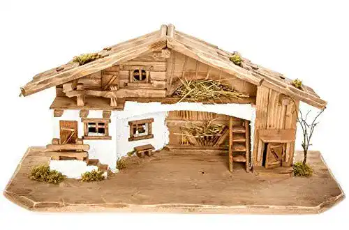 Holz Weihnachtskrippe groß für die Weihnachtsdekoration