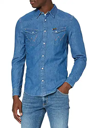Jeanshemd Herren Wrangler LS Western Shirt