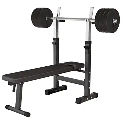 Langhantelbank mit Hantelset von Gorilla Sports