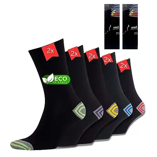 Herrensocken schwarz 10 Paar Baumwollsocken für Herren 39-42