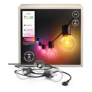 Philips Hue Festavia Globe Gartenbeleuchtung mit 10 Lampenkugeln