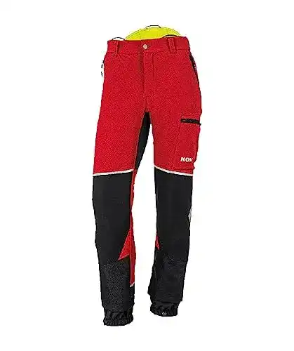 Schnittschutzhose KOX Stretch Elch 2.0 in Rot/Gelb, Größe 54